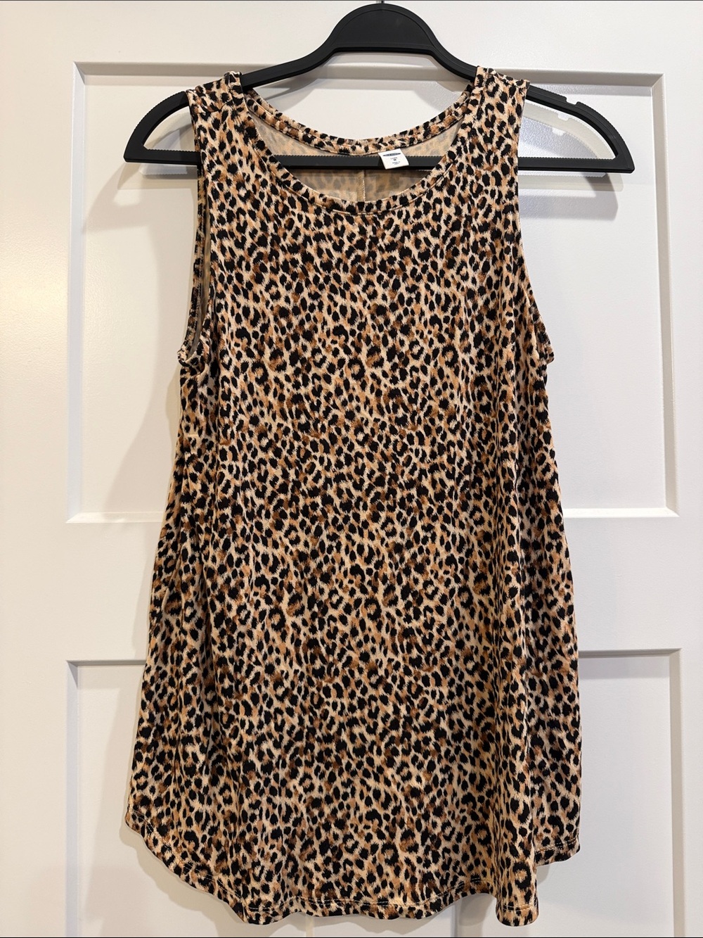 Old Navy Luxe Leopard Print Tank Top in Beige and Black Size Medium